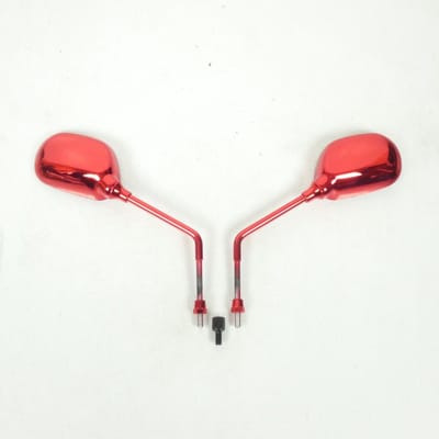 Paire de rétroviseur universel Rouge M8 pour deux roues scooter MIR9008 Neuf