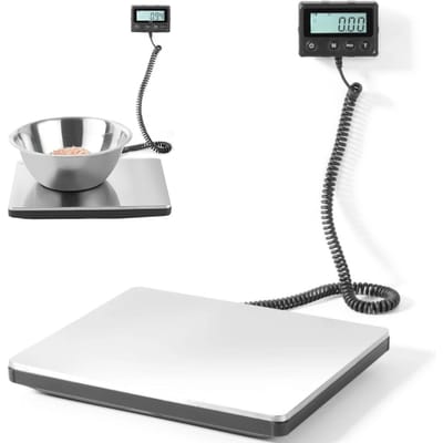 HENDI Digitale weegschaal – hoge nauwkeurigheid – roestvrij staal – 200 kg – LCD-display