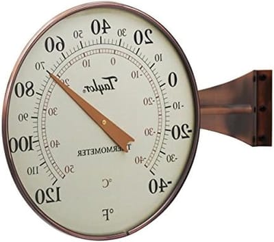 Taylor Precision Products 480BZ Heritage 8.5" Dial buitenthermometers, koper