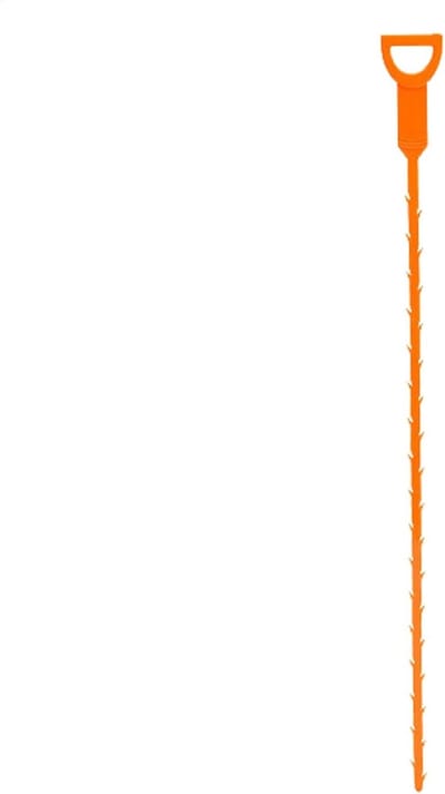 Haarontstopper - Afvoerreiniger - Verstopte Afvoeren - Opvouwbaar Ontwerp - 50 cm Lengte - Oranje
