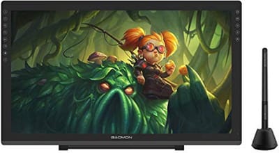 Grafisch Teken Tablet 21.5 Inch - 130% sRGB Volledig Gelamineerd Scherm, Batterijvrije Pen, Aangepaste Sneltoetsen, Compatibel met Windows en Mac