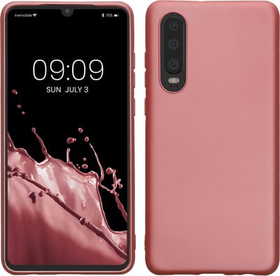 kwmobile telefoonhoesje geschikt voor Huawei P30 - Hoesje voor smartphone - Back cover in metallic roségoud