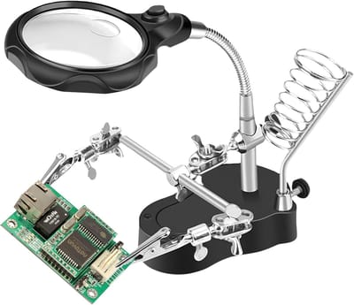 Standaard loep met verlichting voor elektronica reparatie