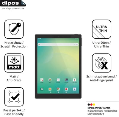 dipos – 2x Matte Beschermfolie geschikt voor Hannspree Lumo 7.8 | Krasbestendige & antireflecterende Screenprotector Ultra-Thin