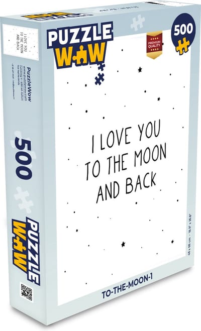 Puzzel Quotes - I love you to the moon and back - Baby - Liefde - Spreuken - Legpuzzel - Puzzel 500 stukjes