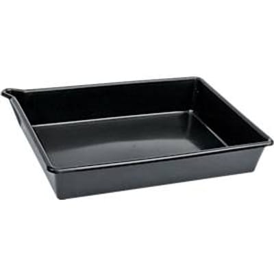 Opvangbak PE - 16 liter - L 530 x B 400 x H 100 mm - zonder gaasrooster - zwart