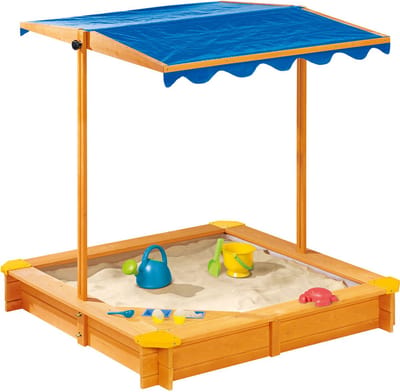 Playtive Zandbak met dak 118 x 118 cm