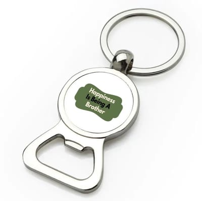 Akyol - happiness is being a brother flesopener - Broer - de liefste broer - verjaardag - cadeautje voor broer - broer artikelen - kado - geschenk - 9 bij 3 cm