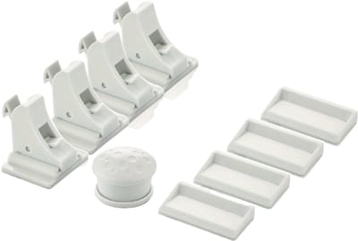 Home & Marker - Magnetische Kastsloten - Kinderbeveiliging - 4 Stuks + 1 Sleutel - Zelfklevend - Onzichtbaar - Baby Veiligheid - MAGCLASP