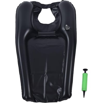 Opblaasbare Shampoo Kom Draagbare Haarwasbak met Opblaaspomp Lichtgewicht Shampoo Bekken black