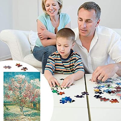 Puzzel 1000 stukjes Roze Perzikboom in Bloei - Educatieve Legpuzzel voor Volwassenen
