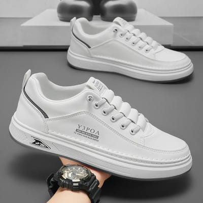 Heren Designer Casual Loafers Nieuwe Stijl Trendy Platte Leren Sneakers Heren Witte Gevulkaniseerde Schoenen Zapatos De Hombre 39 gray