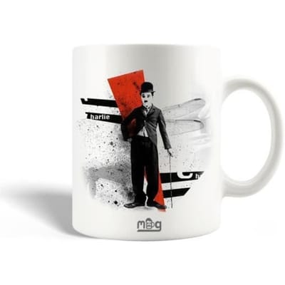 Mug en Céramique Charlie Chaplin Dessin Noir et Blanc