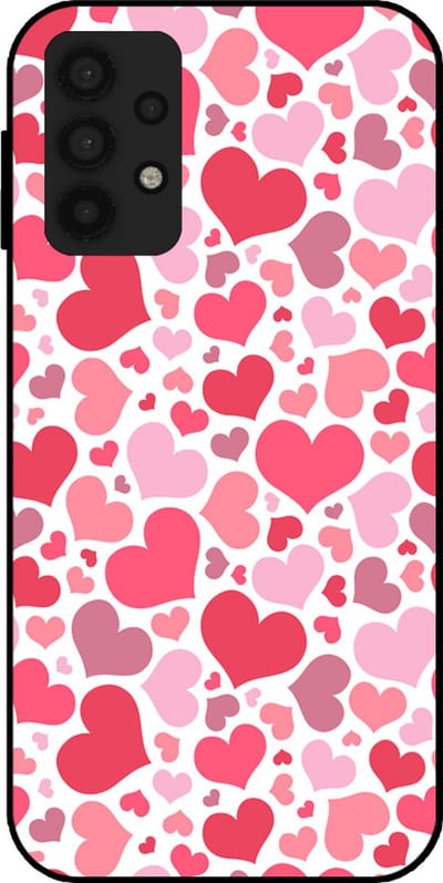 Smartphonica Telefoonhoesje Geschikt voor Samsung Galaxy A32 5G met Hartjes Print - Hearts Design TPU Backcover Case - Kinder Hoesje met Hartjes Design geschikt voor Samsung Galaxy A32 5G