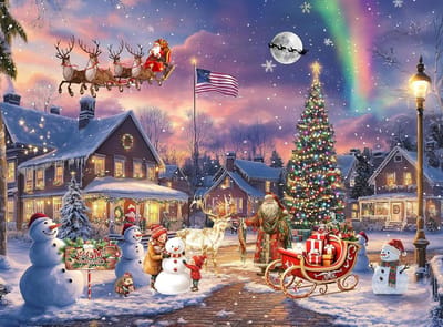 Legpuzzel 1000 stukjes - Volwassen puzzel Kerst - Ontspannen thuis - HD printkwaliteit - 70 x 50 cm - Besneeuwd