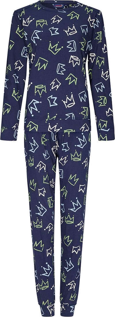 Blauwe pyjama organisch katoen Pippa - Blauw - Maat - 48