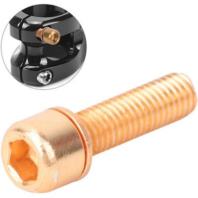 M5x18mm Fiets Stuurpen Schroefbout met Spacer Staal Fiets Stuur Onderdelen Goudkleurig beige
