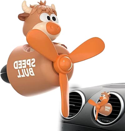 Auto Luchtverfrisser - Ventilatie Clip - Auto Interieur Opfrissen - Draaiend Vliegtuig Design - 7x5.2x5.8 cm - Wit