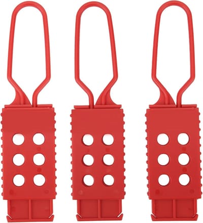 Nylon Veiligheids Hangslot Hasp voor Elektrische Isolatie - 3 Stuks, 6 Gaten, Tag Out Lock Out Accessoires