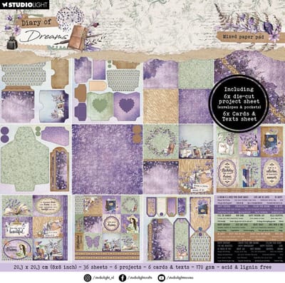Mixed paper pad Envelopes - Diary of dreams nr. 296