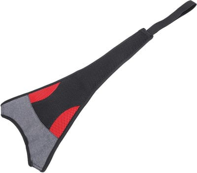 Fiets Sweat Guard - Fietstrainer Accessoire - Indoor Training - Zweet Absorberend - 40cm Lengte - Zwart Rood