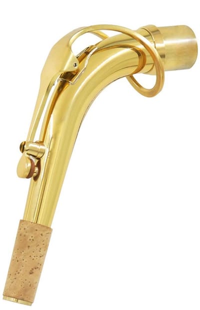 Allecto - Altsaxofoon - Messing Hals - Duurzaam en Stabiel - 24.5mm - Reinigingsdoek - Accessoire voor Saxofoon - Geschikt voor Altsaxofoon
