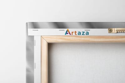 Artaza Canvas Schilderij Drieluik Abstracte Kunst Gestreepte Stenen in het Grijs - 120x60 - Foto Op Canvas - Canvas Print