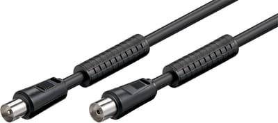 Goobay Antenna Cable with Ferrite (80 dB), Double Shielded 1.5 m