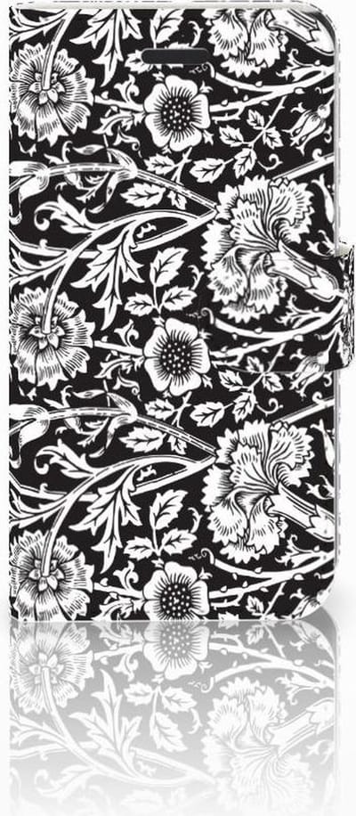 Boekhoesje voor Samsung Galaxy Xcover 3 | Xcover 3 VE Hoesje Black Flowers