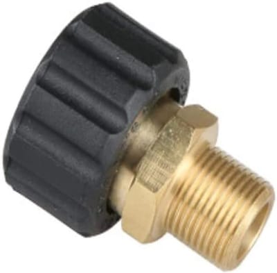 Pressure Washer Adapter 6.35mm Male naar M22 Female Draad, Snelle Ontkoppelbare Slangconnector, 14mm Plug Kern voor Hogedrukreinigers en Tuinaccessoires