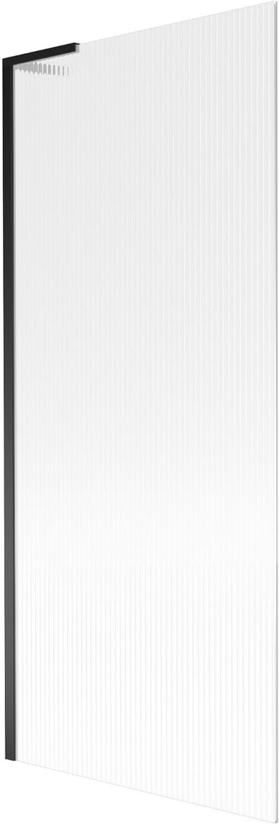 Mexen Next L badwand 1-deurs 80 x 150 , ribbels, zwart - 895-080-000-03-09-70