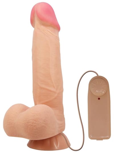 PRETTY LOVE - Sliding Skin Series Realistisch Dildo With Sliding Skin Suction Cup Remote Control Flesh 21.8 Cm