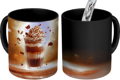 Magische Mok - Foto op Warmte Mokken - Koffiemok - Dessert - Chocolade - Zoet - Eten - Magic Mok - Beker - 350 ML - Theemok