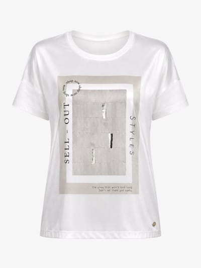 van Verla - Sellout Tshirt - Dames - Korte mouw - Ronde hals - wit / beige - Maat S