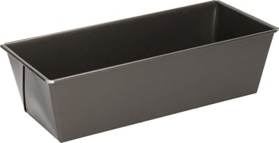 Bakvormen - 2x stuks - rechthoekig - antraciet grijs - 26 x 11 x 7,5 cm - staal - cakevorm - Met anti-aanbak laag - Bakvormen voor o.a. cakes en brownies