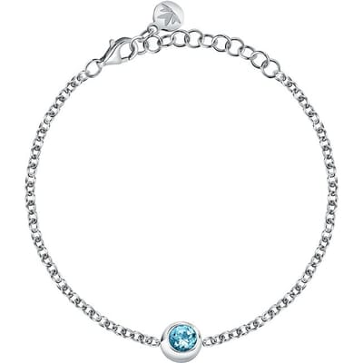 MORELLATO TESORI ETERNI SAXN14 ZILVEREN ARMBAND MET LICHTBLAUWE TOPAAS 1 STUK
