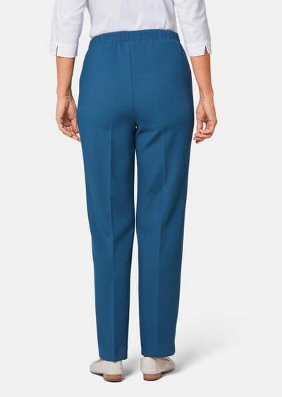 Comfortabele ribbroek CARLA - blauw - Gr. 38 van Goldner Fashion