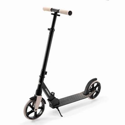 Kinderkraft FREELY - Opvouwbare step vanaf 5 jaar - ABEC-7 lagers - Verstelbare stuurhoogte - maximale belasting 100 kg - Beige