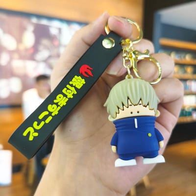 Jujutsu Kaisen Porte-clés Chibi Gojo Satoru Itadori Yuji Porte-clés Personnalisés Dessin Animé Bijoux Drôles Cadeau pour Amis Porte-clés Anime white