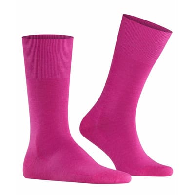 FALKE Airport eenkleurig wol katoen sokken heren roze - maat 43-44