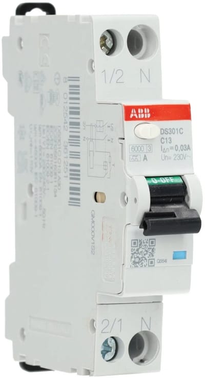 ABB Componenten aardlekautomaat C13 1P+N 30mA Type A (2CSR255163R1134)