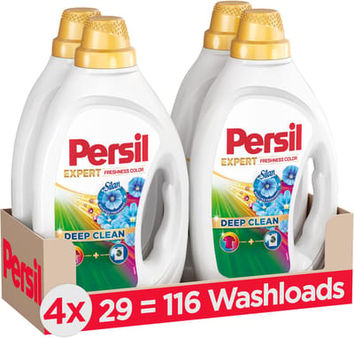 Persil Gel Expert Color Freshness by Silan - Vloeibaar Wasmiddel - Beste Frisheid - Krachtige Vlekverwijdering - Hygiënische Frisheid - Voordeelverpakking - 4 x 29 Wasbeurten