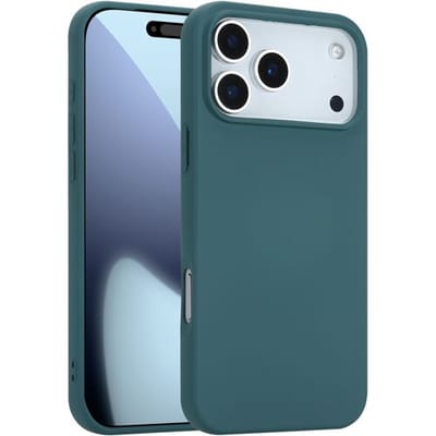 ShieldCase siliconen back cover geschikt voor iPhone 17 Pro Max (donkergroen) – zacht hoesje met premium bescherming, perfecte pasvorm en stijlvol design