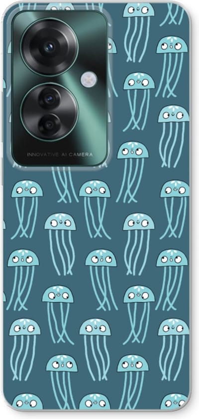 Case Company® - Hoesje geschikt voor Oppo Reno 11 F hoesje - Kwallie - Soft Cover Telefoonhoesje - Bescherming aan alle Kanten en Schermrand