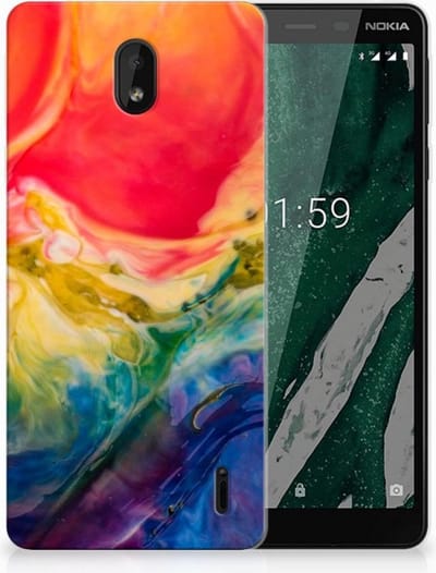 Hoesje maken Nokia 1 Plus Watercolor Dark