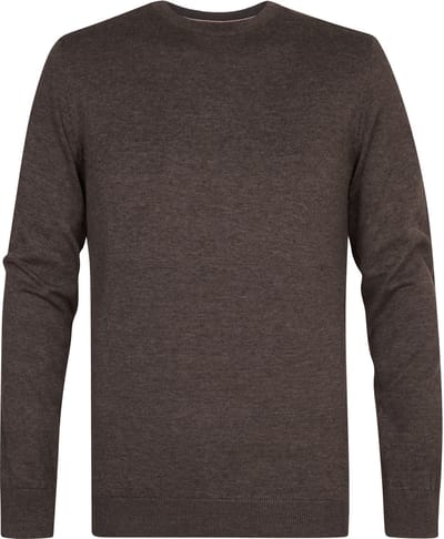Petrol Industries Trui Heren - Regular Fit - Fijngebreide Trui Mannen - Ronde Hals - 50% Katoen, 50% Acryl - Pullover - Bruin - Maat L