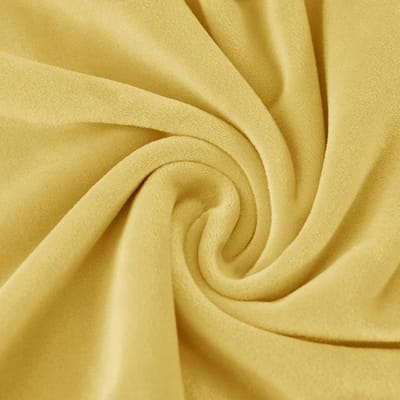 Fluwelen stoelhoes zonder rugleuning, anti-stof stretch stoelhoezen voor eetkamer, keuken, kantoor, gestoffeerde stoelhoezen 1 piece citroengele kleur