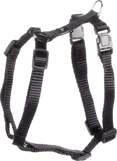 Flamingo Ziggi H-harnas - Harnas Honden - H-harnas Ziggi Zwart Xs 25-40cm 10mm - 1st - 126113 - 1st