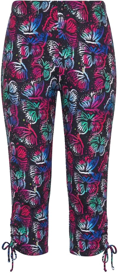 Angel of Style - Dames - Caprilegging vlinderpatroon - Zwart - Maat 42