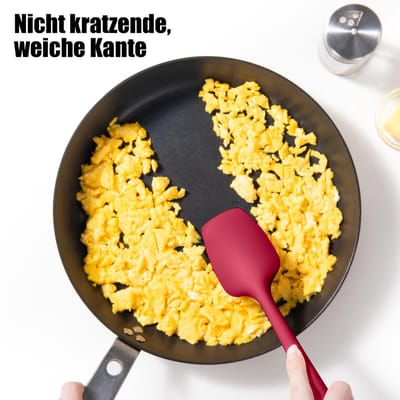 siliconen schraperlepels, hittebestendige BPA-vrije rubberen platte spatels (600 °F), keukenmeng- en roerlepels, antiaanbaklaag, vaatwasserbestendig, bakbenodigdheden (2 stuks, Meerkleurig 2)